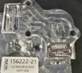 RCD-156222-21 CHEV LS  Water Block  LEFT  LS CHEVY  SOLID BILLET  W O RINGS
